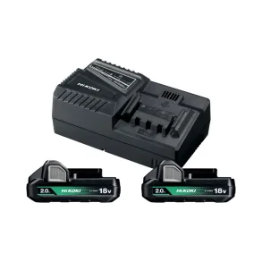 Hikoki Batteripakke (2x BSL1820M batterier 18V/2,0 Ah + 1x UC18YFSL oplader)