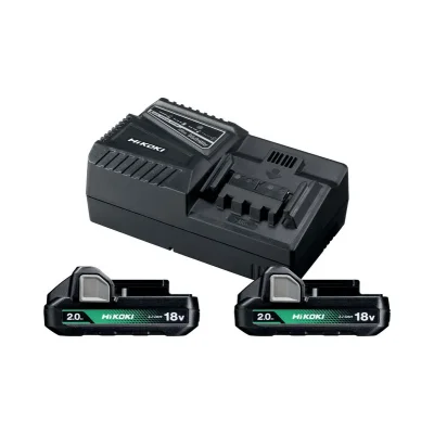 Hikoki Batteripakke (2x BSL1820M batterier 18V/2,0 Ah + 1x UC18YFSL oplader)