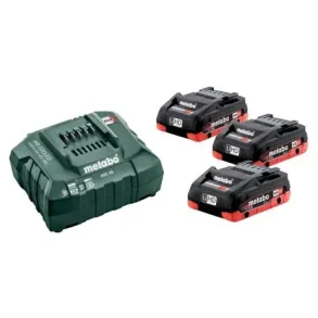 Metabo Batterist 3x LiHD-batteri 18V/4,0 Ah + Oplader ASC 55