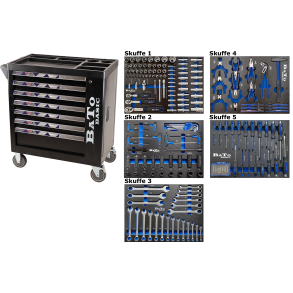 Bato Vrktjsvogn m/6 skuffer - 231 dele