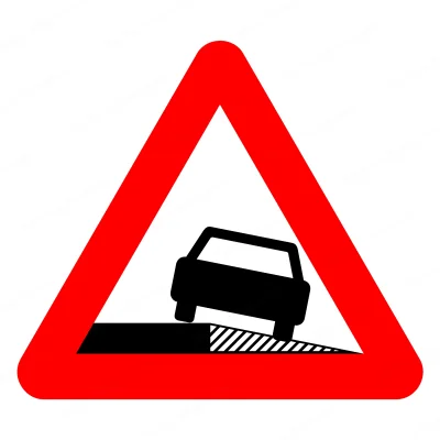 Advarselstavle A35 | 70cm | Farlig Rabat