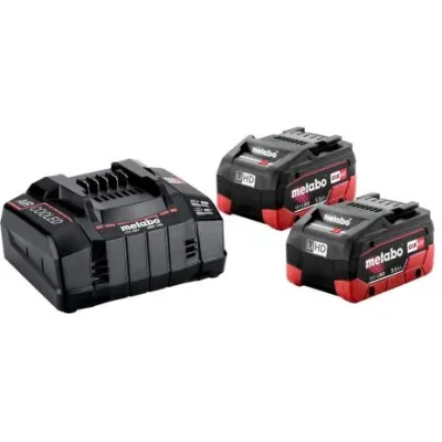 Metabo Batterist 2x LiHD batteri 18 V/5,5 Ah + Oplader ASC 145
