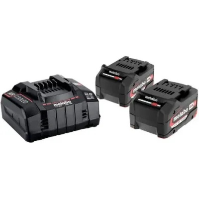 Metabo Batterist 2x Li-Power batteri 18 V/5,2 Ah + Oplader ASC 145