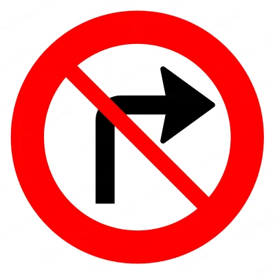 Forbudstavle C11.1 | 70cm | Hjresving Forbudt