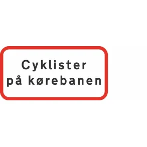 Undertavle U3.1 | 25x50cm | Cyklister p krebanen