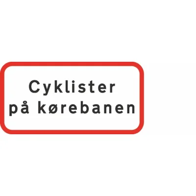 Undertavle U3.1 | 25x50cm | Cyklister p krebanen