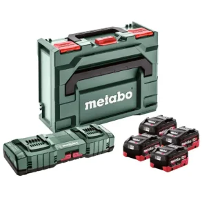 Metabo Batterist 4x LiHD batteri 18V/5,5 Ah + Oplader ASC 145 Duo + metaBOX 145