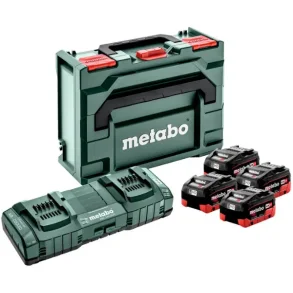 Metabo Batterist 4x LiHD batteri 18V/8,0 Ah + Oplader ASC 145 Duo + metaBOX 145