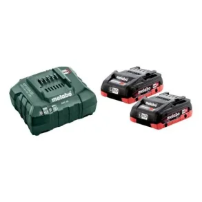 Metabo Batterist 2x LiHD batteri 18 V/4,0 Ah + Oplader ASC 55