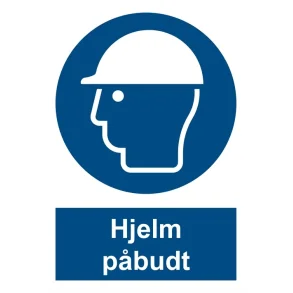 Pbudstavle | 29,7x21 cm. | Hjelm pbudt