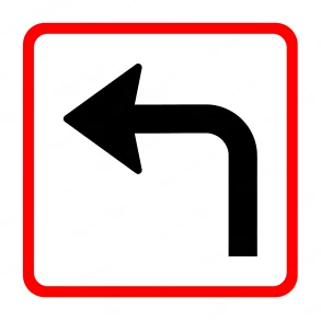 Undertavle U6.3 | 50x50cm | Venstre Pil