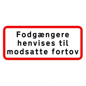 Undertavle UA39.3 | 25x50cm | Fodgngere Henvises