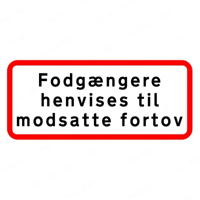 Undertavle UA39.3 | 25x50cm | Fodgngere Henvises