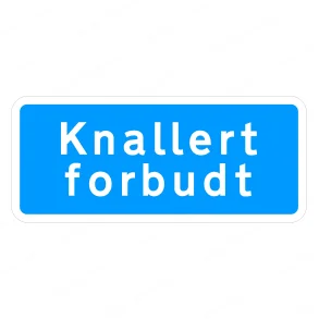 Undertavle UD21.5| 25x50cm | Knallert Forbudt