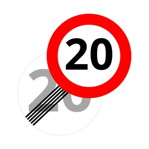 Forbudstavle C55-C56 | 70cm | Hast./Ophr 20 KM