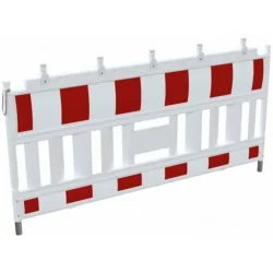 Afsprringshegn Rd/Hvid i plast | 2x1 m