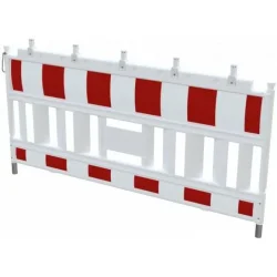 Afsprringshegn Rd/Hvid i plast | 2x1 m