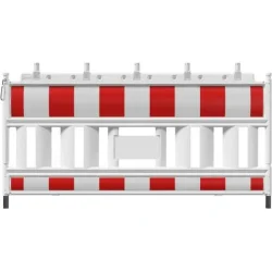 Afsprringshegn Rd/Hvid i plast | 2x1 m