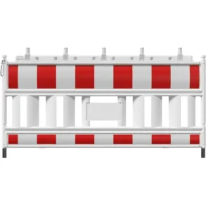 Afsprringshegn Rd/Hvid i plast | 2x1 m