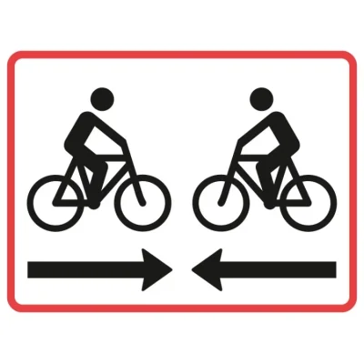 Undertavle UB11.2 | 35x50 cm. | Dobbeltrettet cykelsti