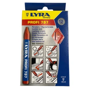 Lyra Oliekridt (797) rd m/papir | 12 stk.