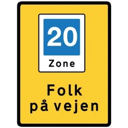 Oplysningstavle E53.4 | 90x120 | Folk p vejen