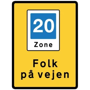 Oplysningstavle E53.4 | 90x120 | Folk p vejen