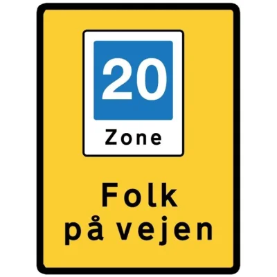 Oplysningstavle E53.4 | 90x120 | Folk p vejen