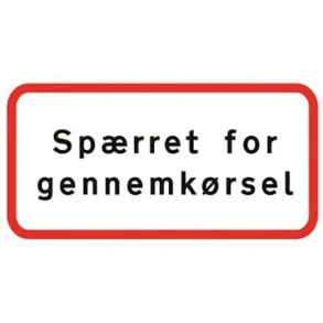 Undertavle U3.1 | 30x70cm | Sprret for gennemkrsel