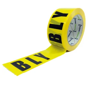 Tape BLY Gul/Sort 66 mtr. 
