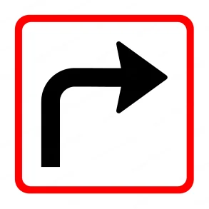 Undertavle U6.1 | 50x50cm | Hjre Pil