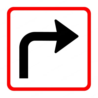 Undertavle U6.1 | 50x50cm | Hjre Pil